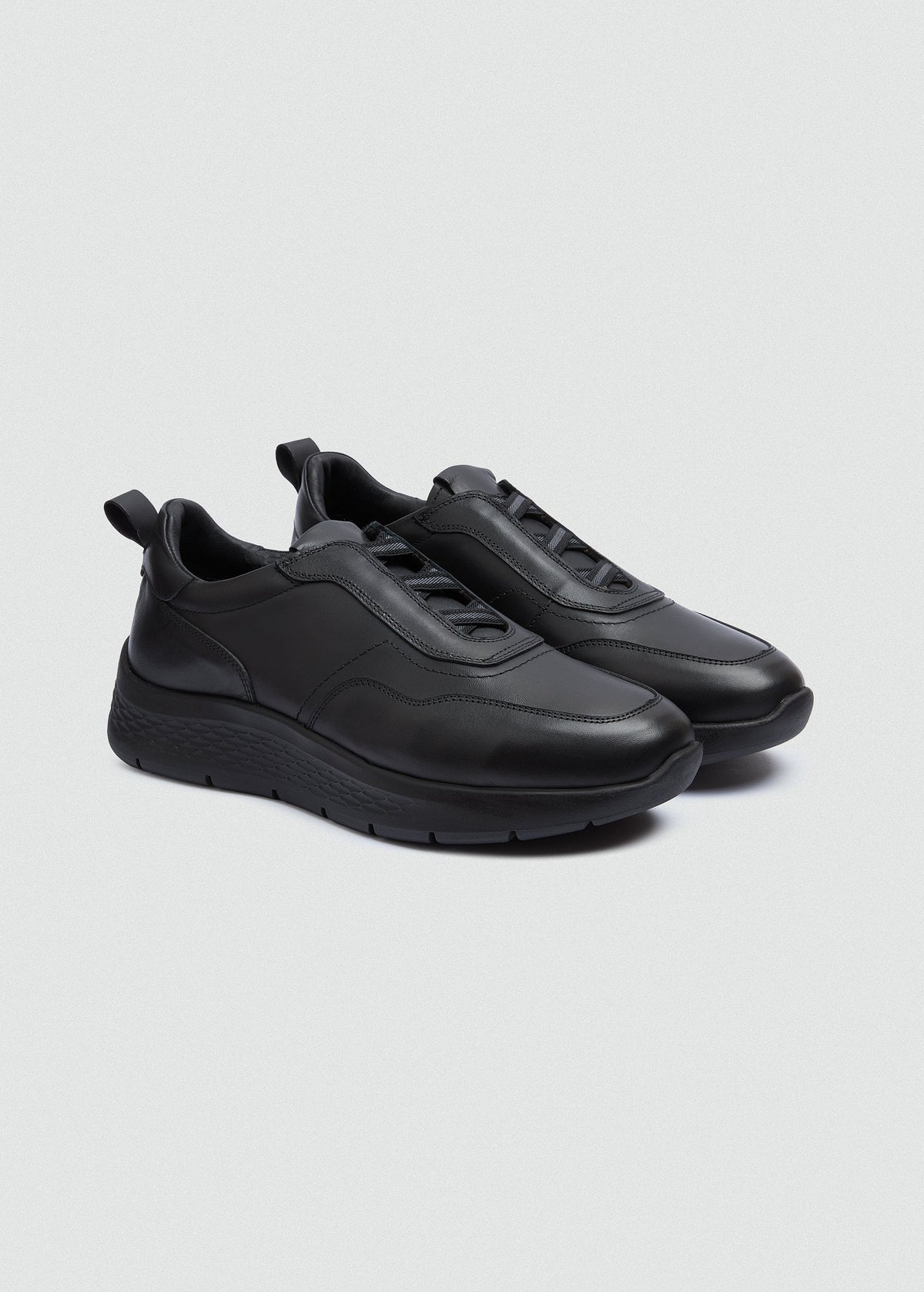Leather Sneaker — Black