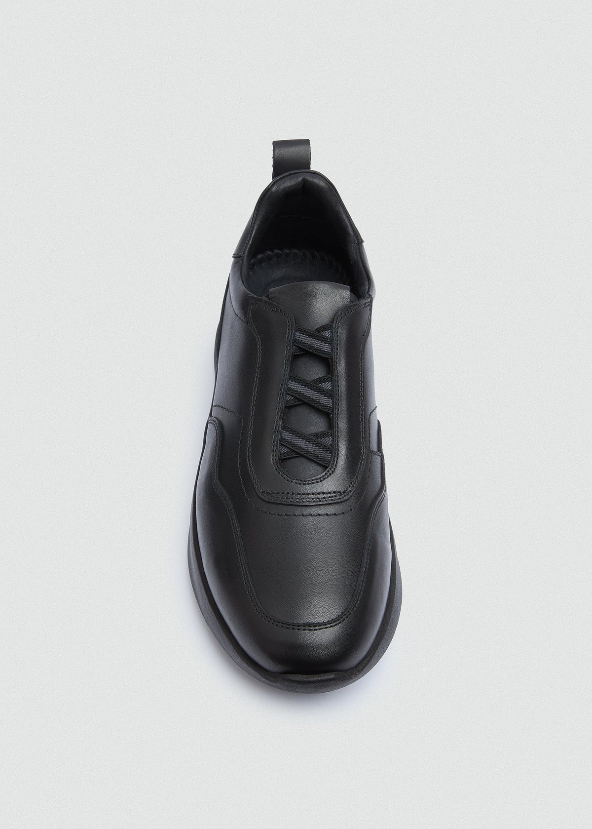 Leather Sneaker — Black