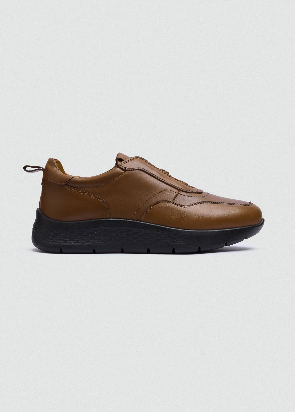 Leather Sneaker — Tan