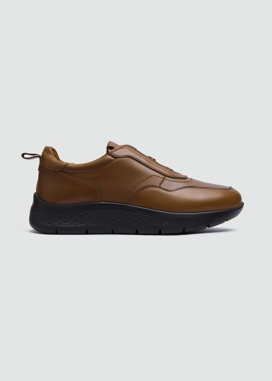 Leather Sneaker — Tan