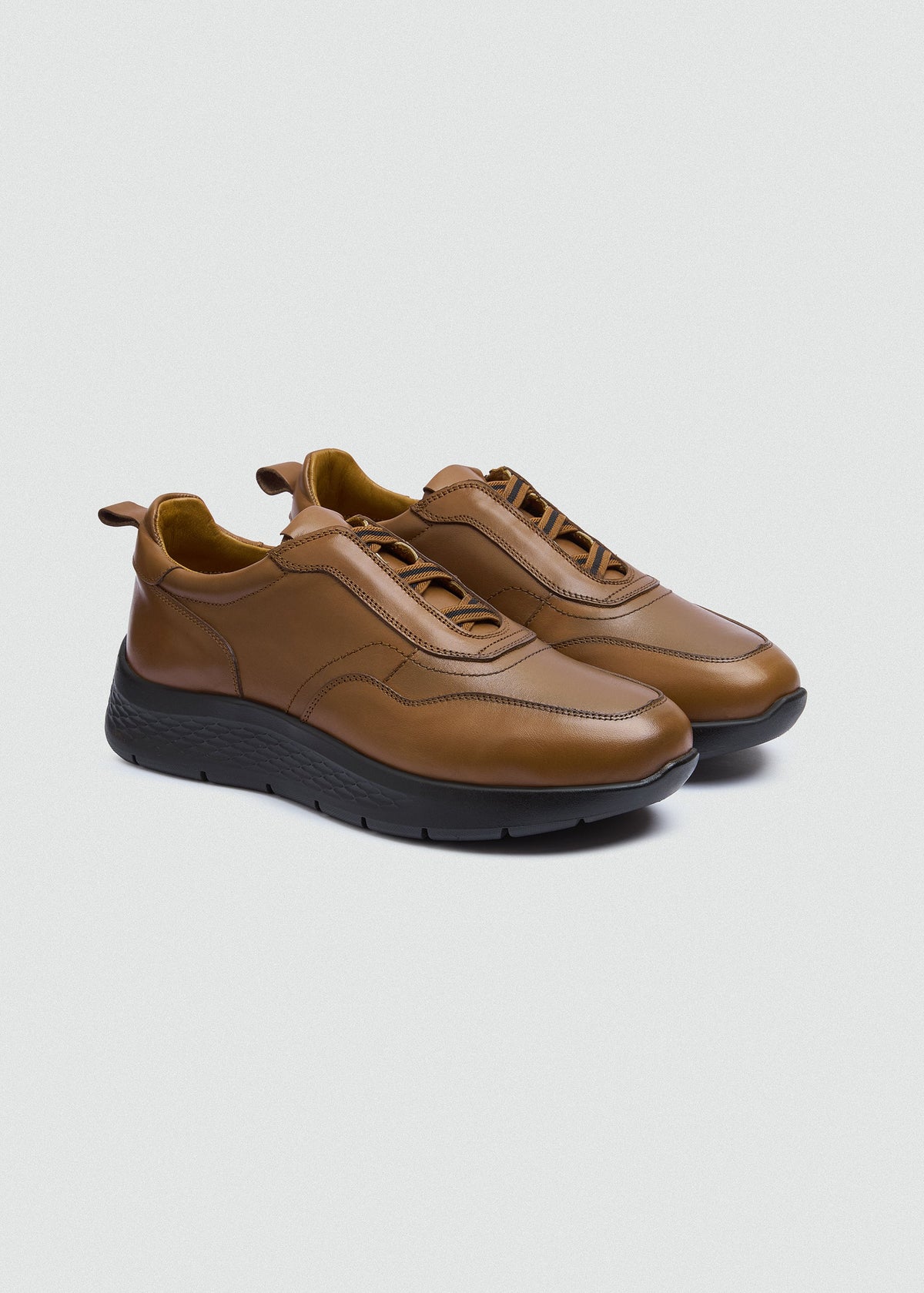 Leather Sneaker — Tan