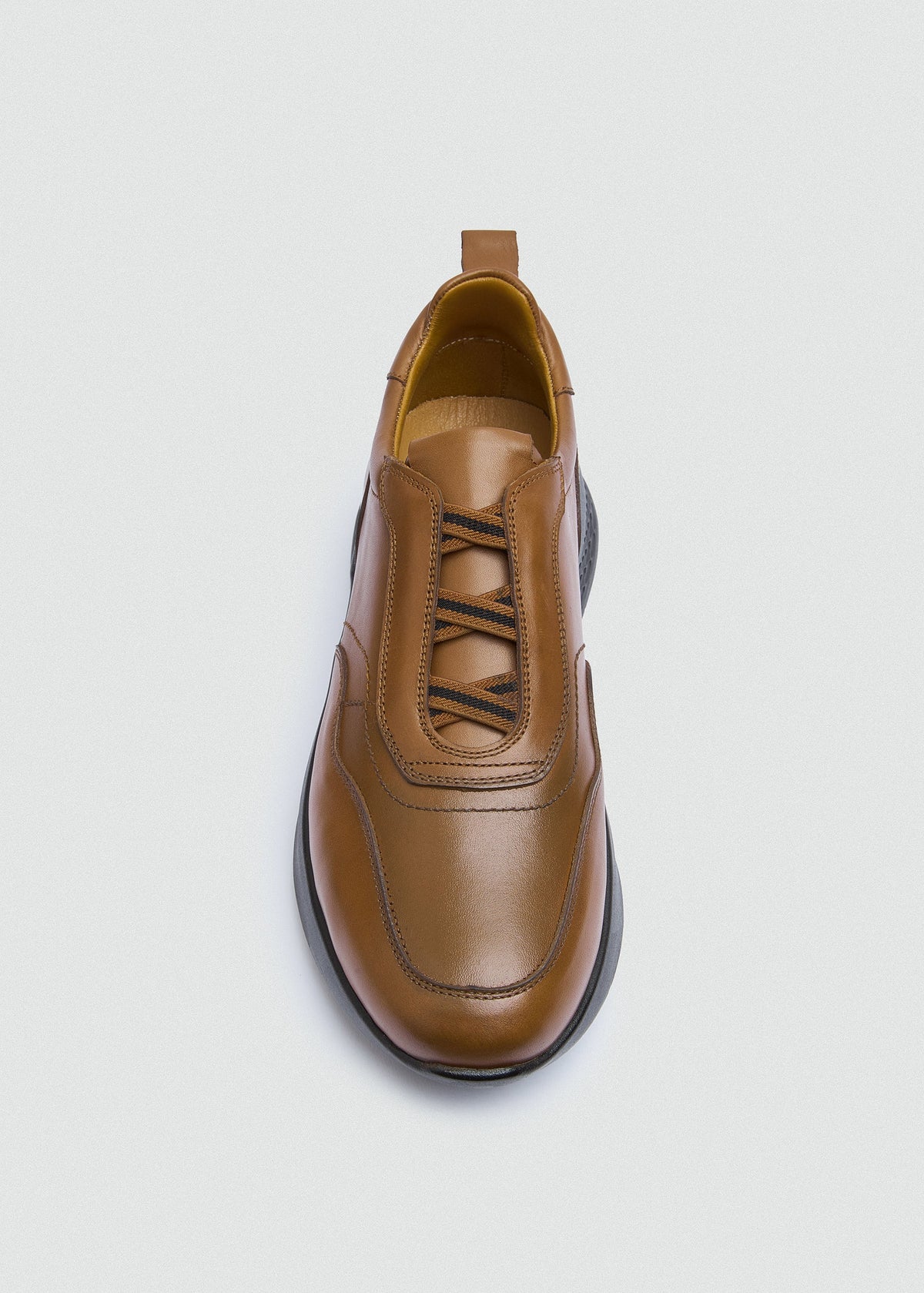 Leather Sneaker — Tan