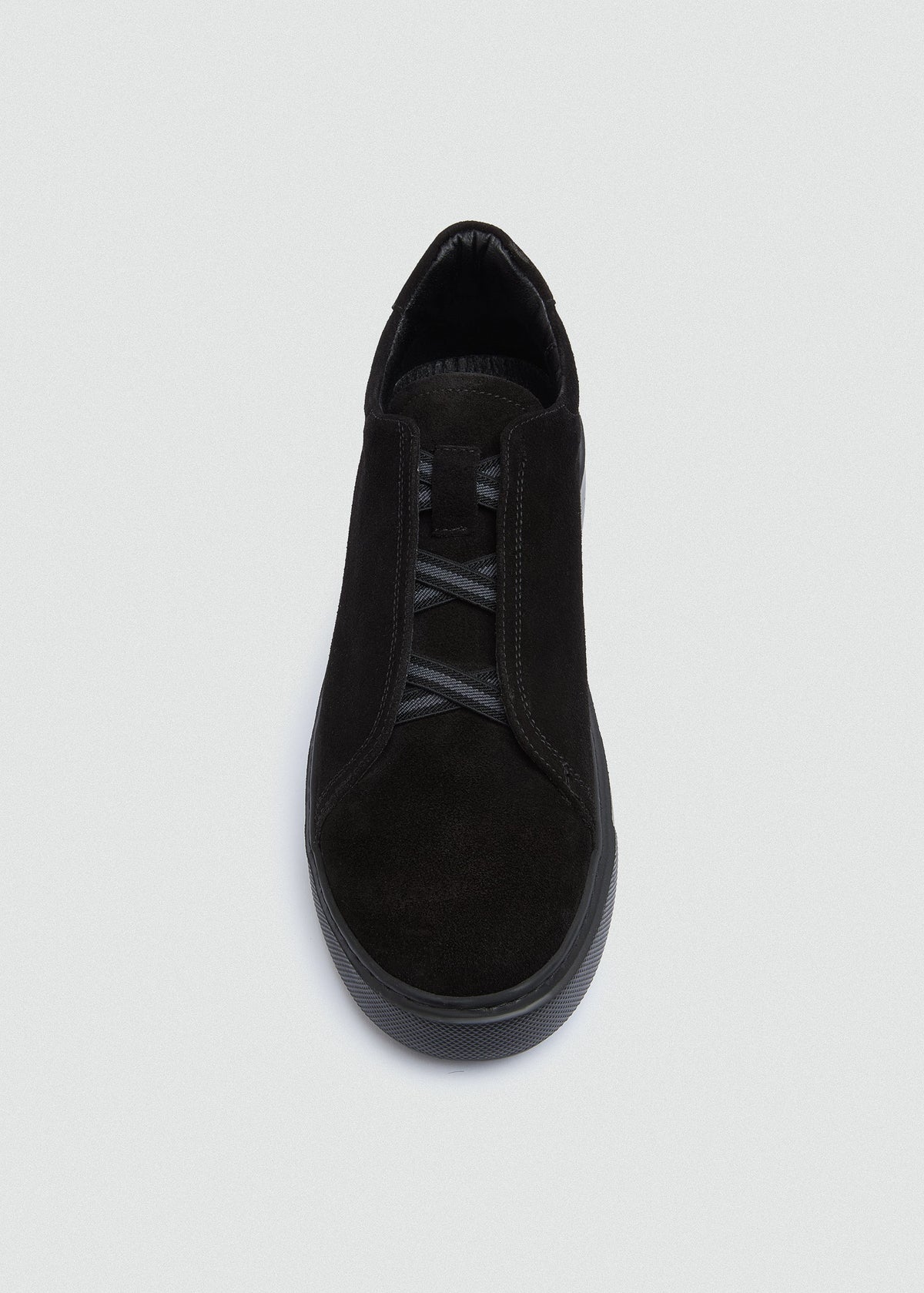 Lightweight Suede Sneaker — Black