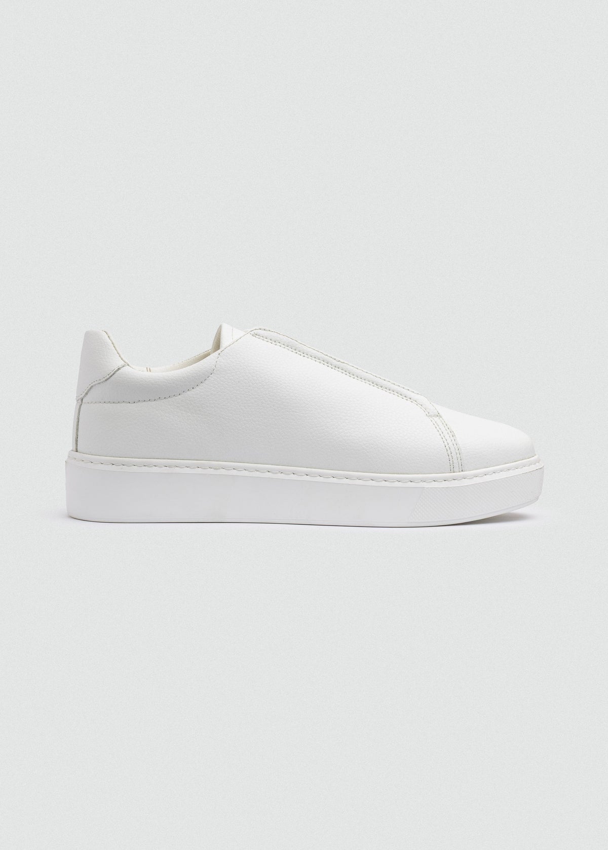 Lightweight Leather Sneaker — White