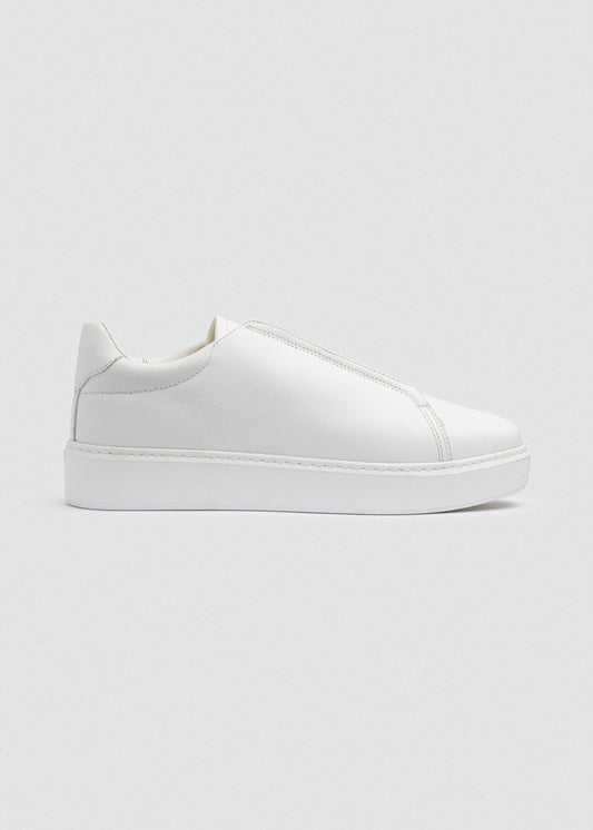 Lightweight Leather Sneaker — White
