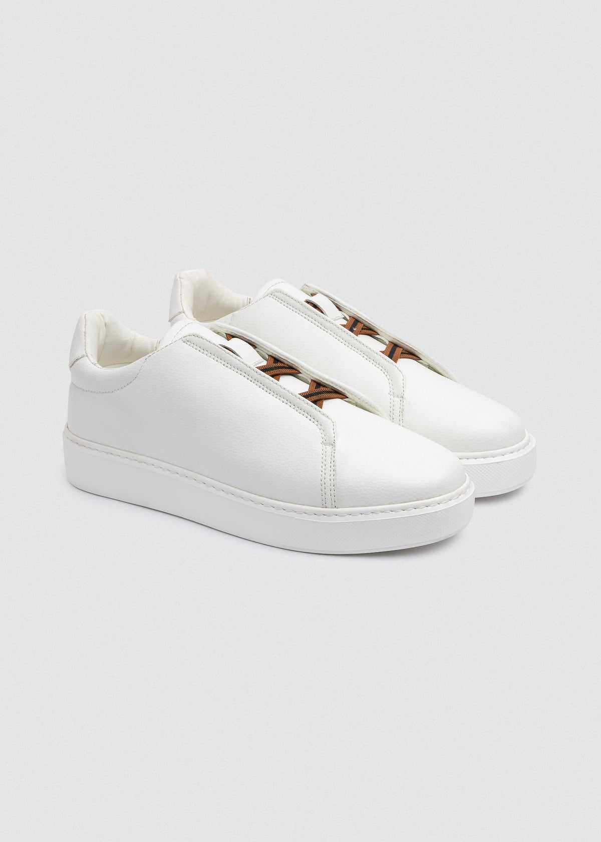 Lightweight Leather Sneaker — White