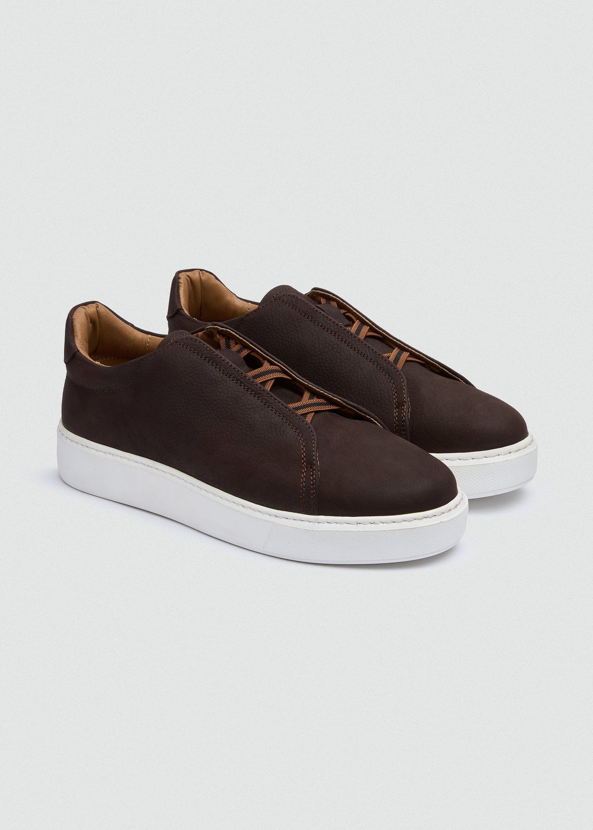 Lightweight Suede Sneaker — Brown
