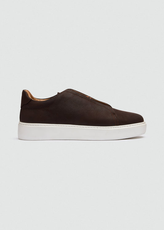 Lightweight Suede Sneaker — Brown