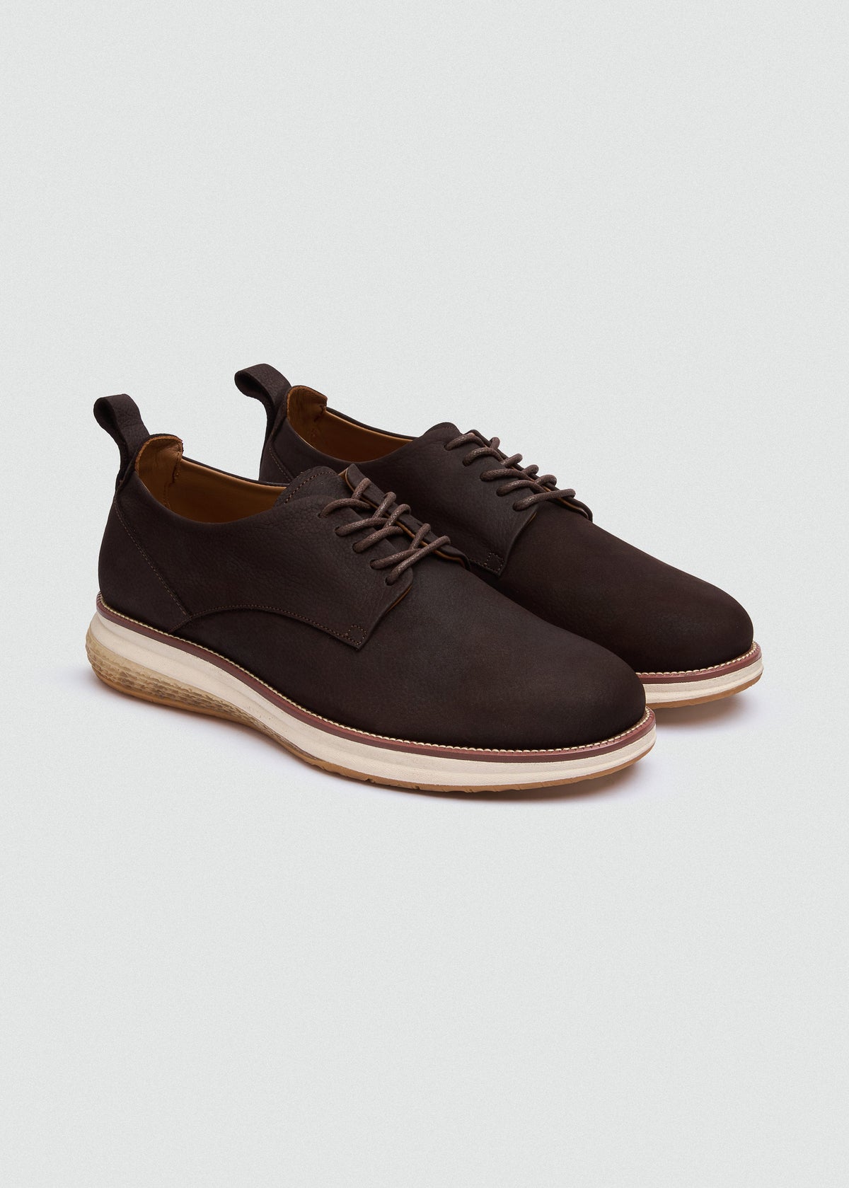 Suede Lace-Up — Brown