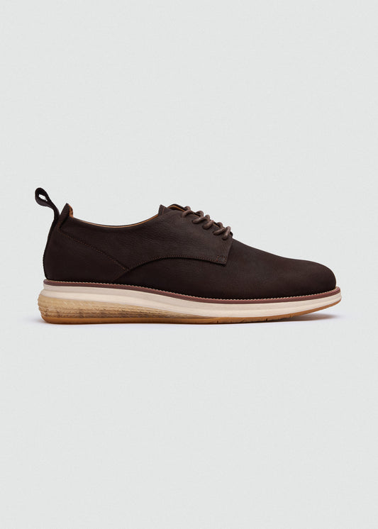 Suede Lace-Up — Brown