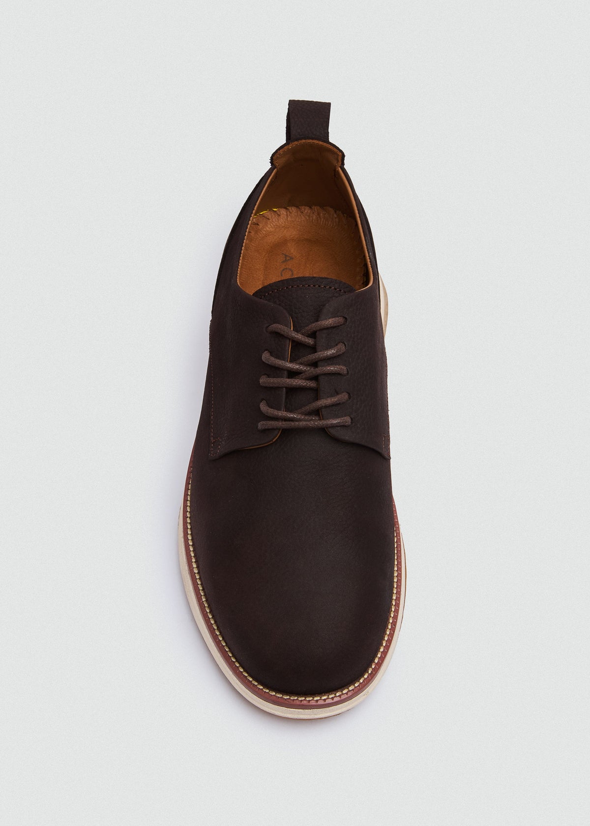 Suede Lace-Up — Brown