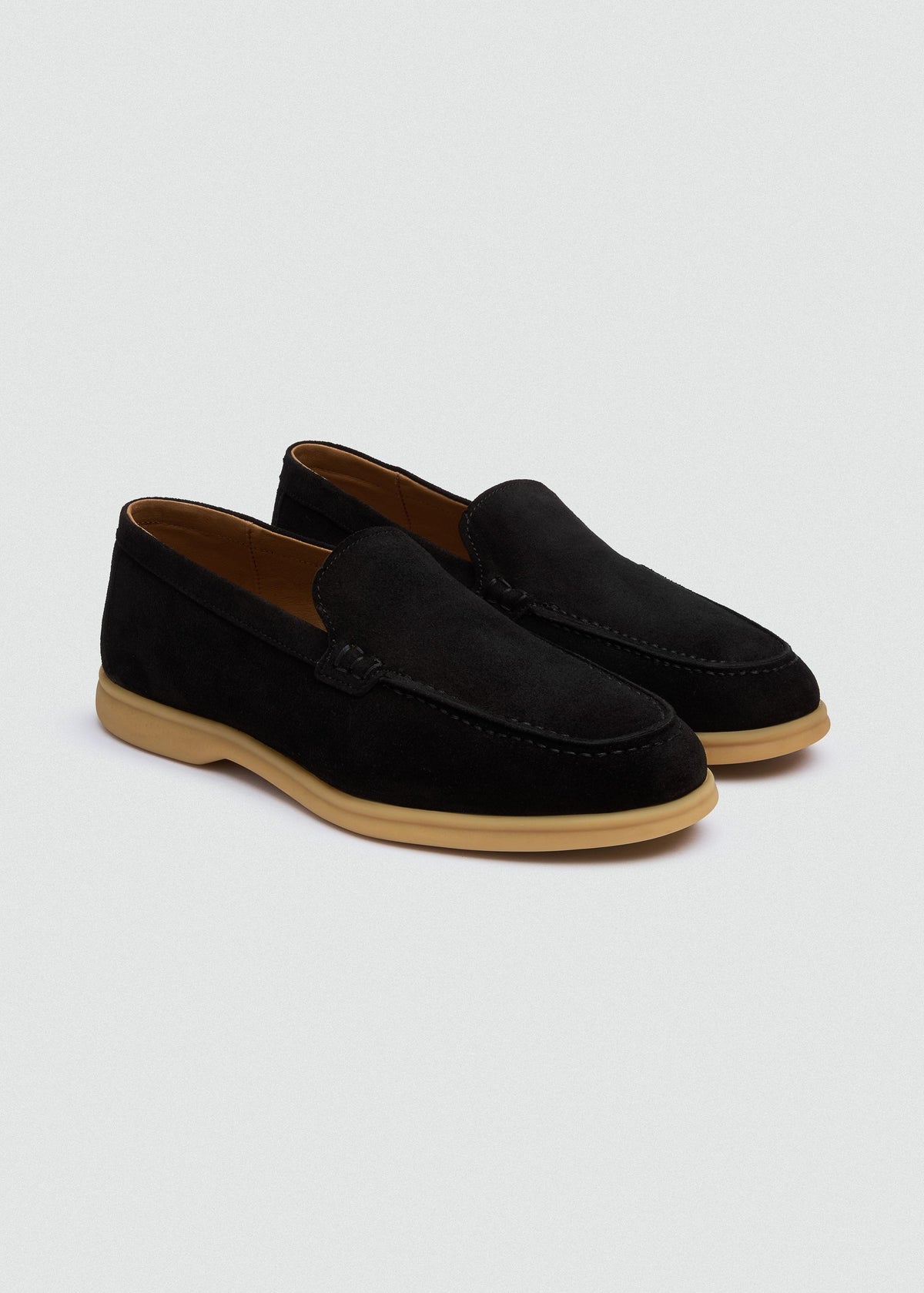 Suede Loafer — Black