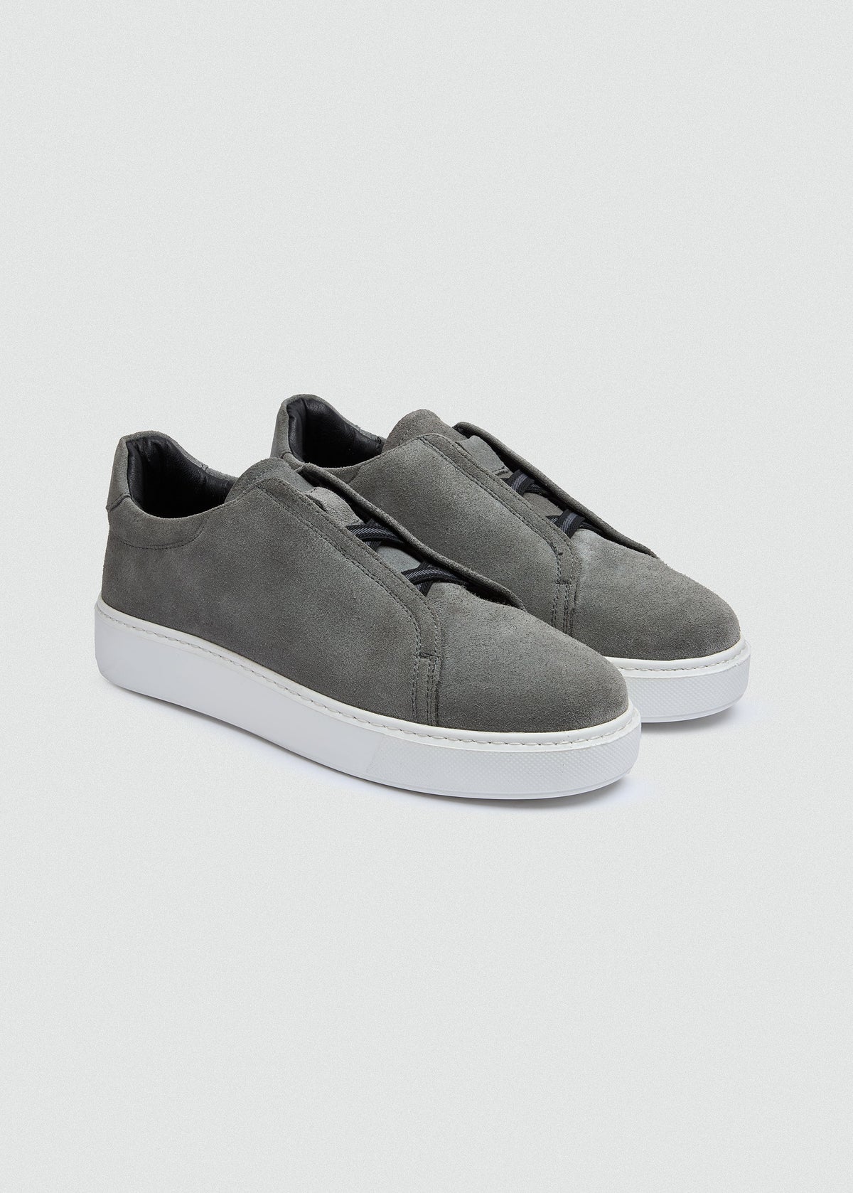 Lightweight Suede Sneaker — Grey