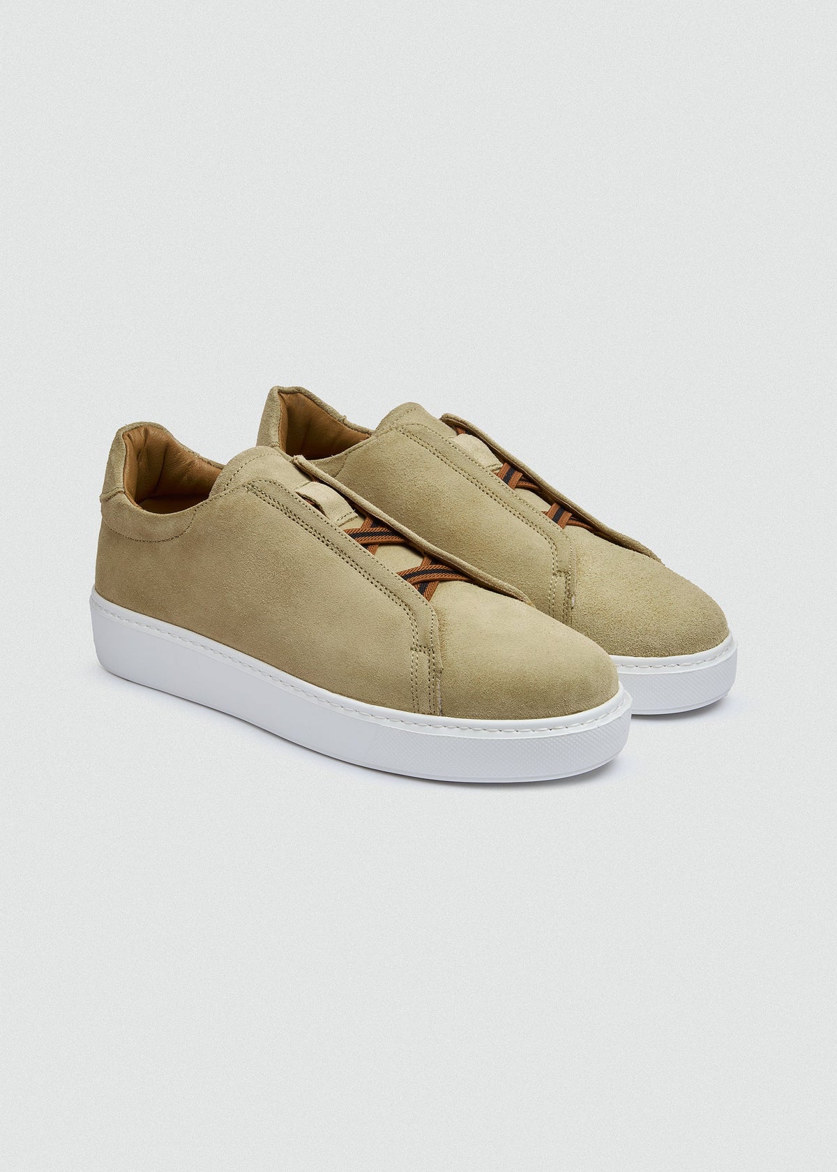 Lightweight Suede Sneaker — Beige
