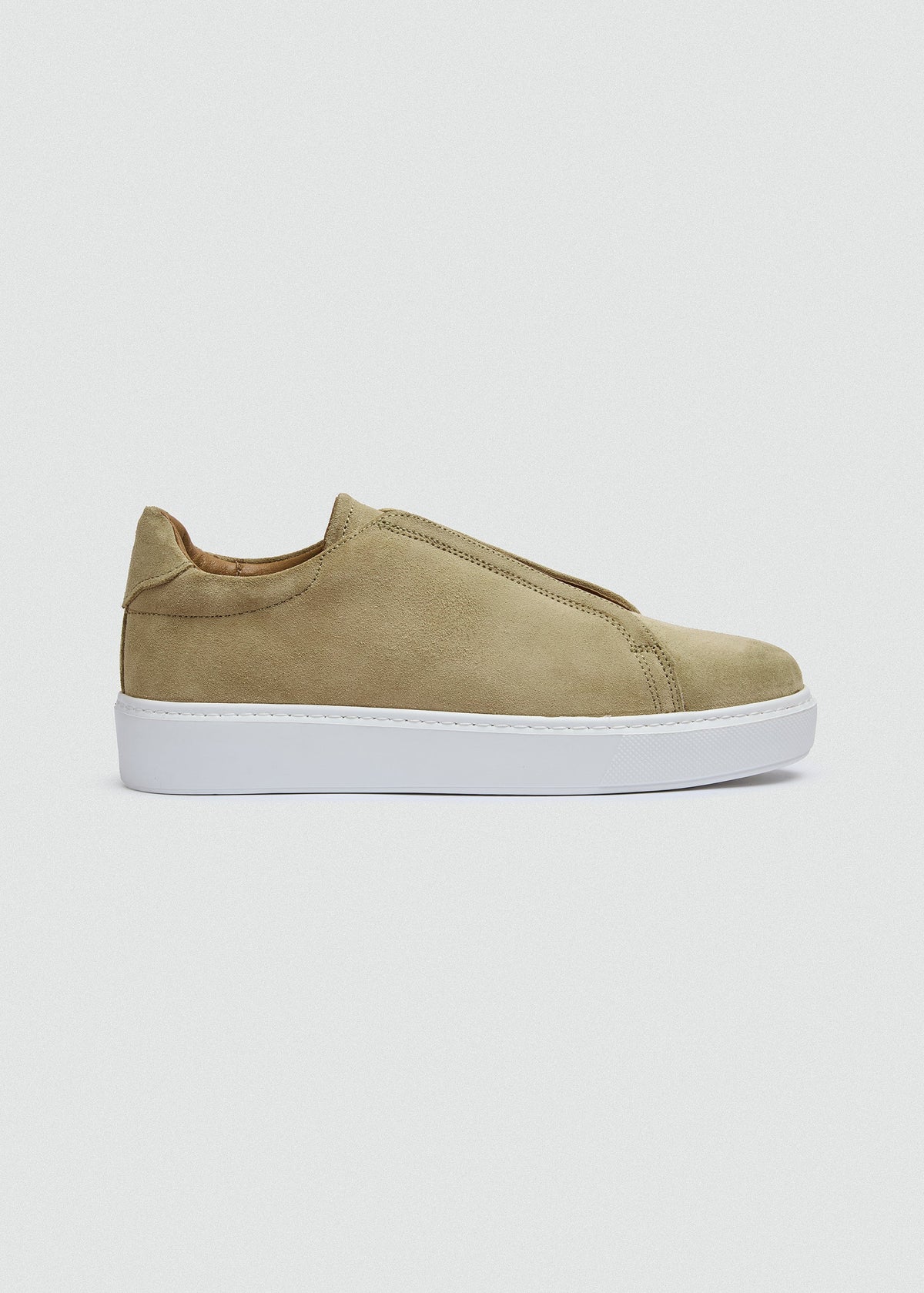 Lightweight Suede Sneaker — Beige