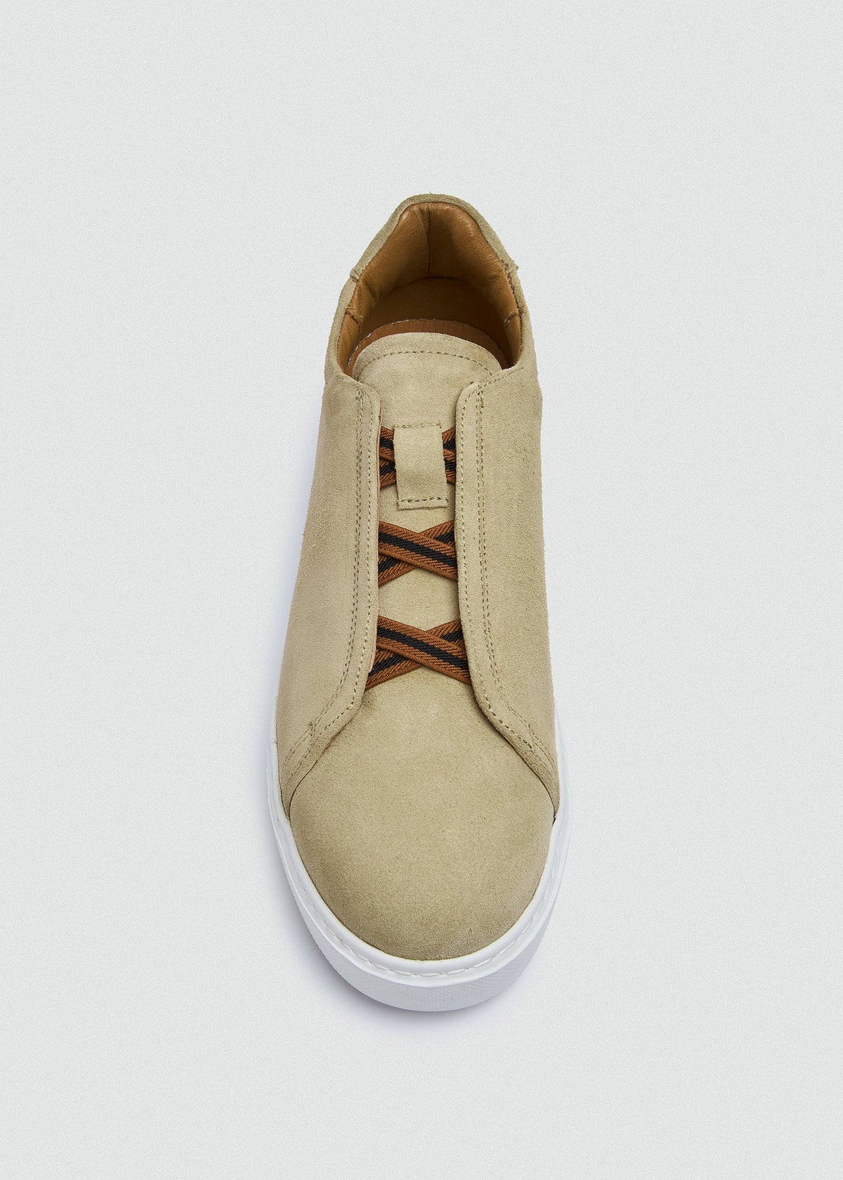 Lightweight Suede Sneaker — Beige