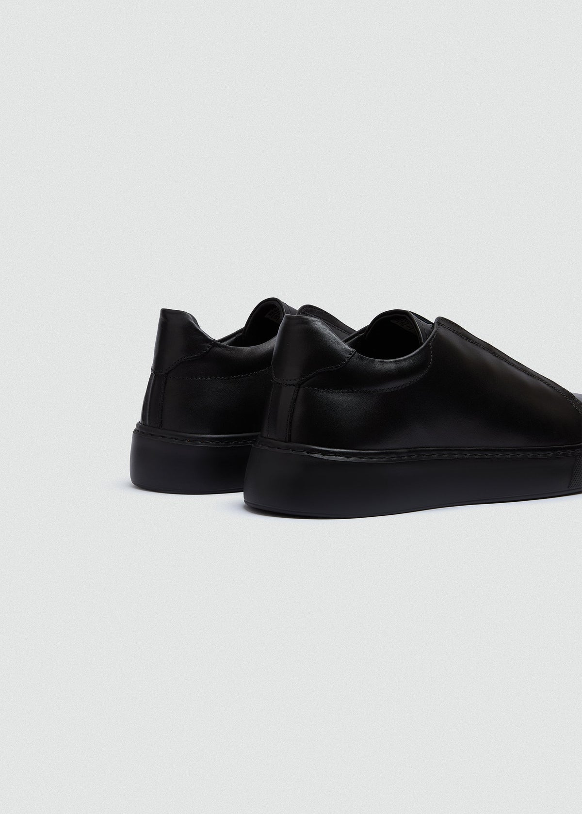 Lightweight Leather Sneaker — Black