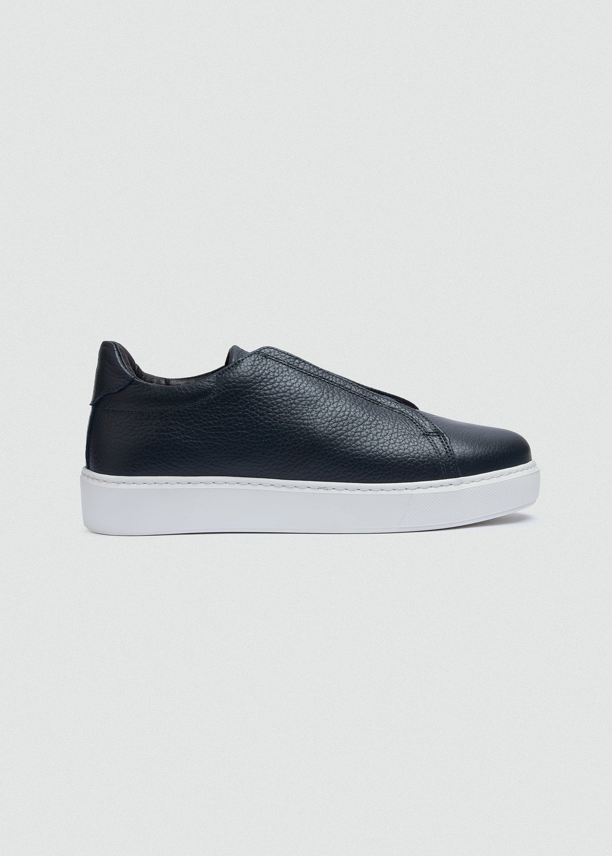 Lightweight Leather Sneaker — Navy Blue