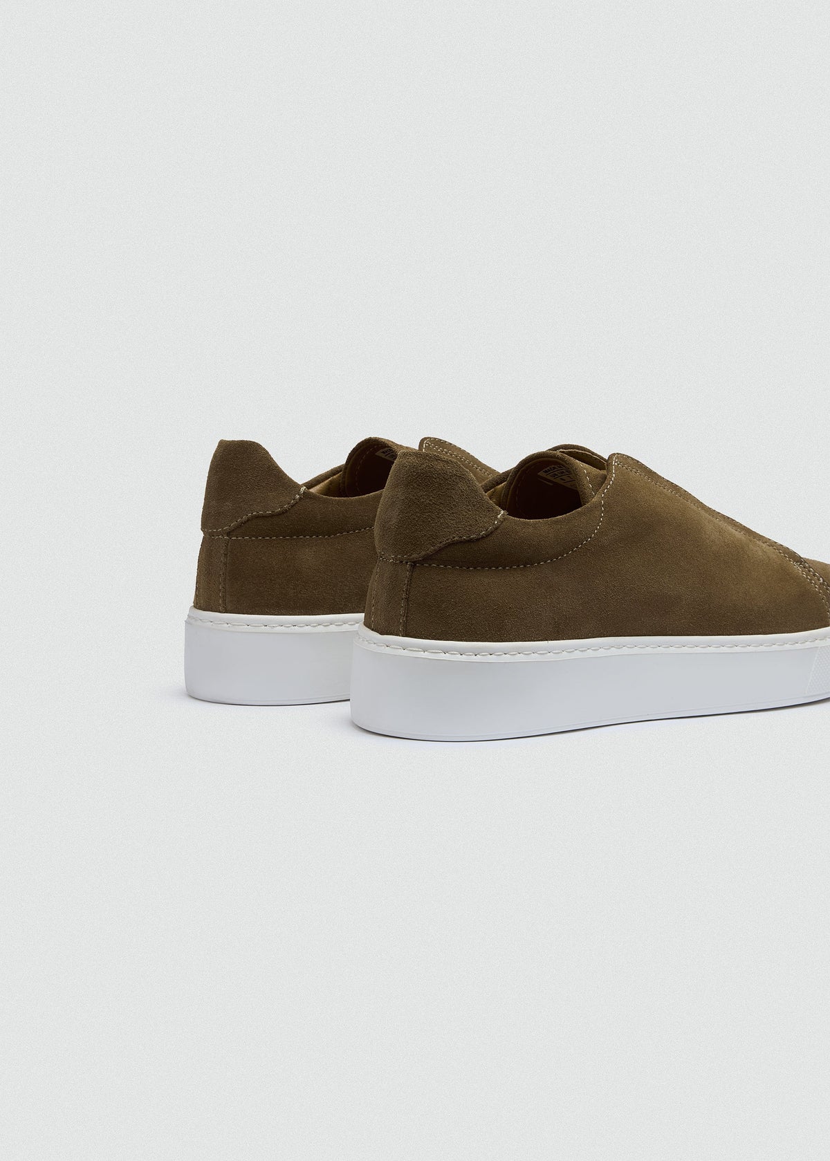 Lightweight Leather Sneaker — Olive