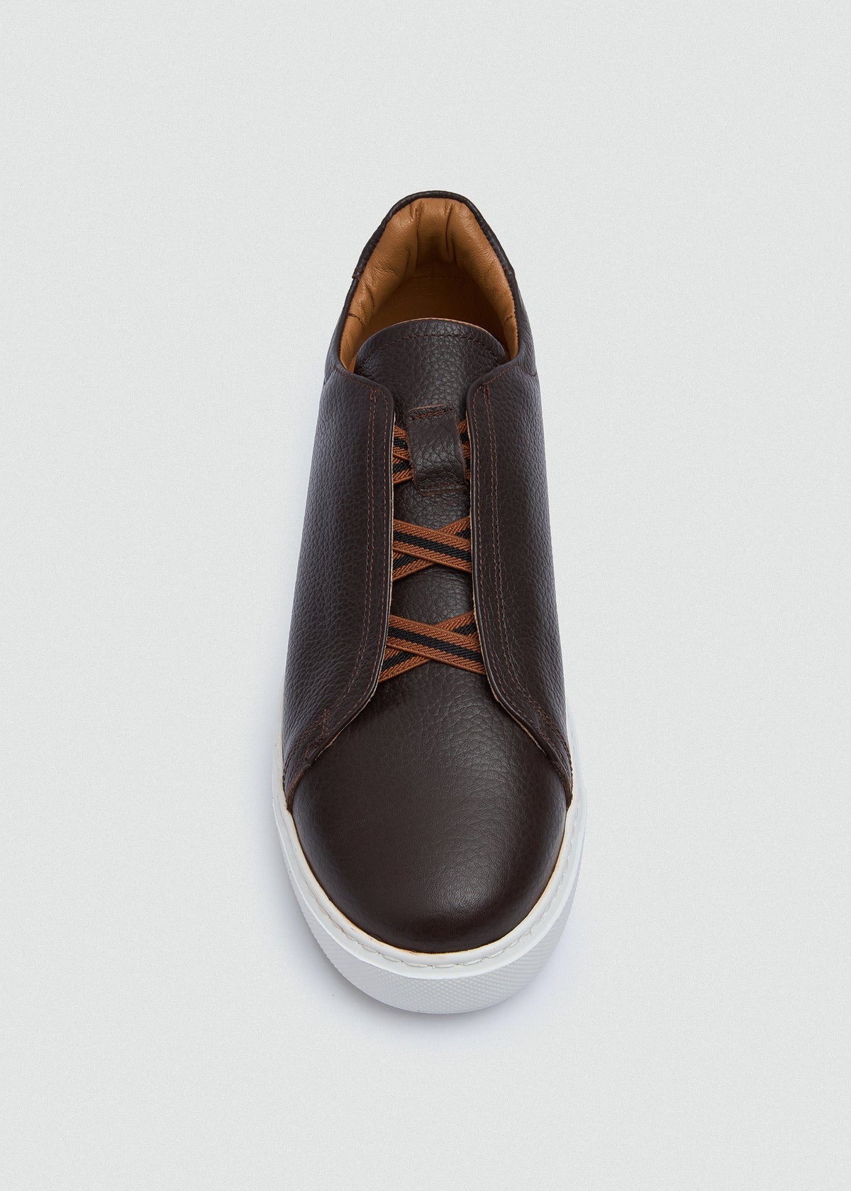 Lightweight Leather Sneaker — Brown